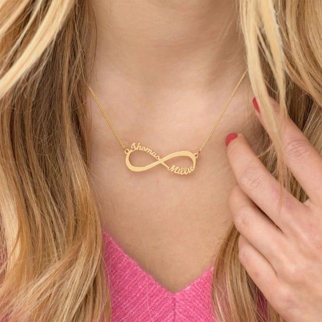 Infinity Couple Name Necklace