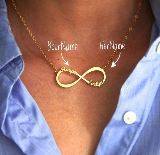 Infinity Couple Name Necklace