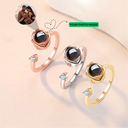 Adjustable Projection Photo Ring