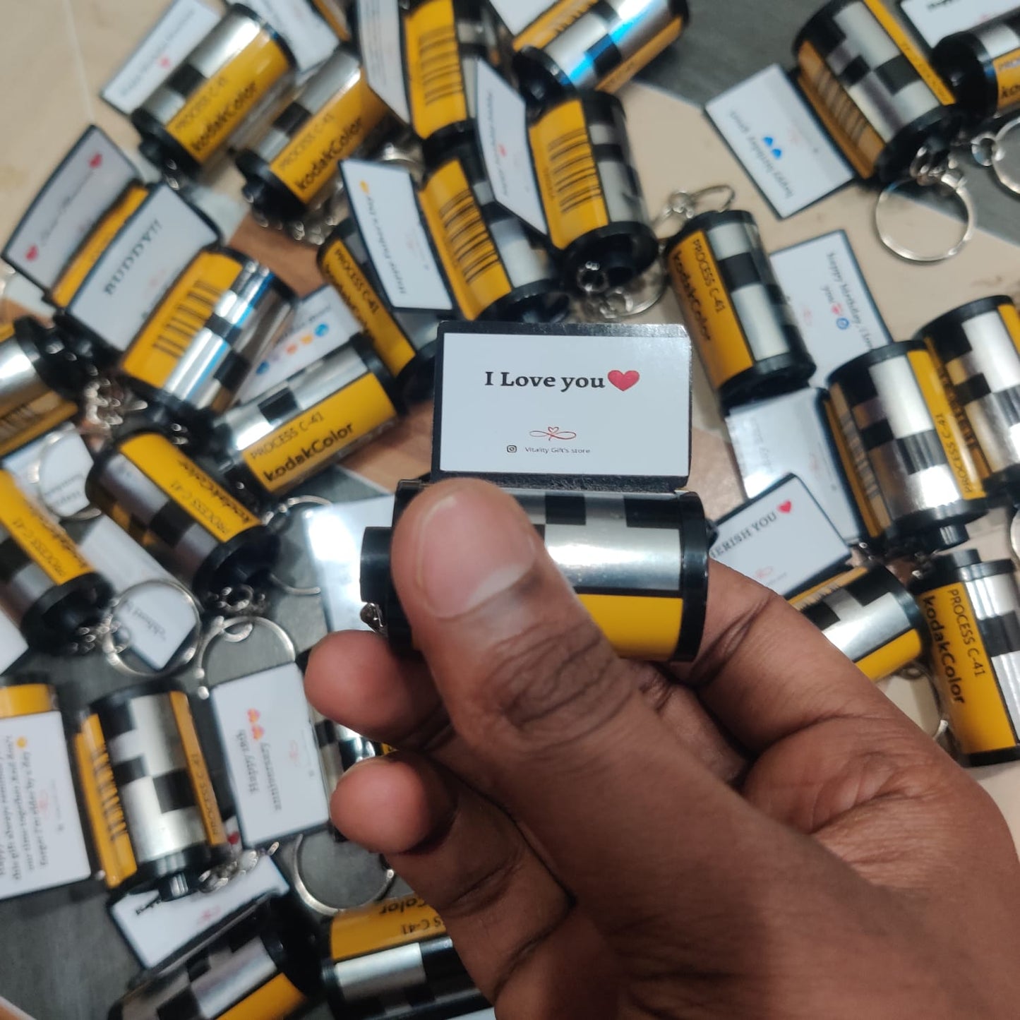 Personalised camera film roll