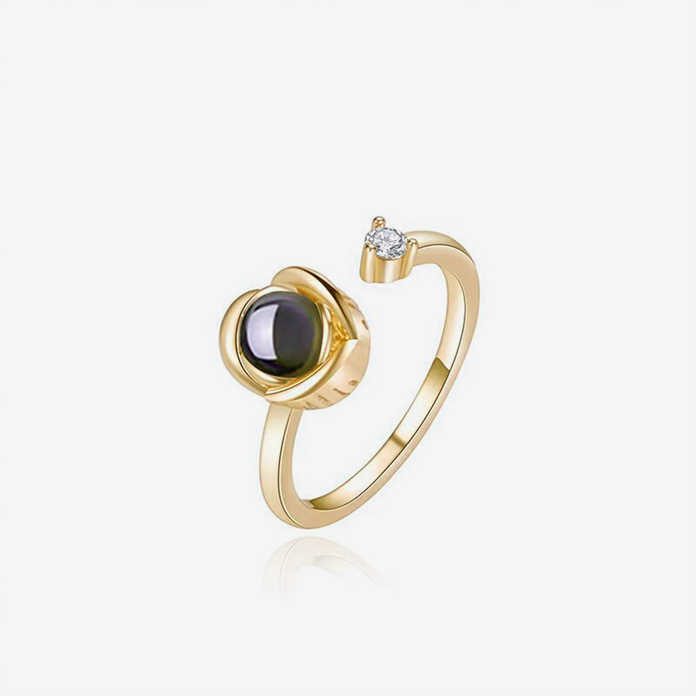 Adjustable Projection Photo Ring